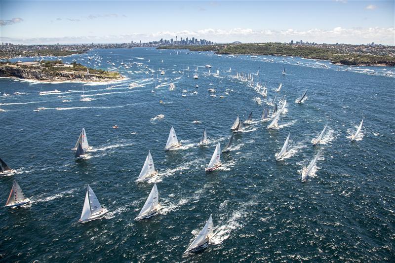A spectacular Rolex Sydney Hobart Yacht Race start photo copyright Daniel Forster / Rolex taken at Cruising Yacht Club of Australia and featuring the IRC class