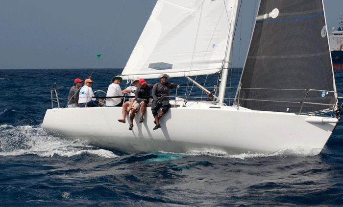 Whistler on day 2 of the Mount Gay Round Barbados Race Series photo copyright Sue Pelling taken at Barbados Cruising Club and featuring the IRC class