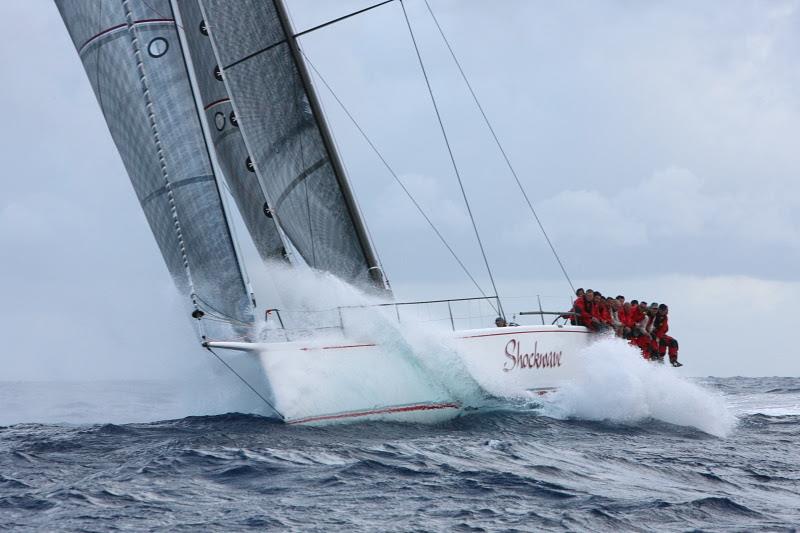 George Sakellaris' Shockwave en route to Redonda in the RORC Caribbean 600 photo copyright Tim Wright / www.photoaction.com taken at Royal Ocean Racing Club and featuring the IRC class