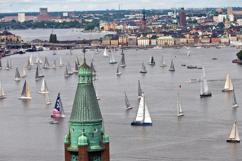 The start of the AF Offshore Race in Stockholm 2013 photo copyright Oskar Kihlborg taken at Royal Swedish Yacht Club and featuring the IRC class