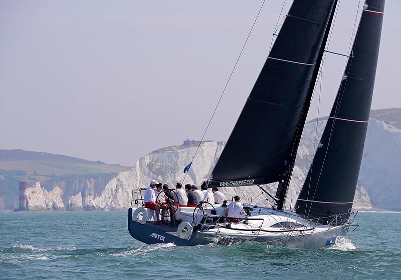 Antix, past the Needles and heading down to the most southerly point of the course during the Brewin Dolphin Commodores' Cup photo copyright Rick Tomlinson / RORC taken at Royal Ocean Racing Club and featuring the IRC class