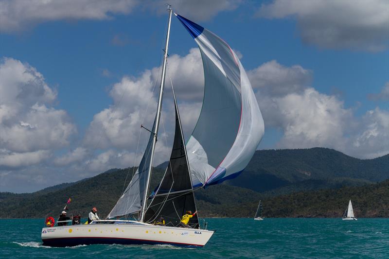Cruising Division 2 series leader, Nic Cox and Col Thomas's Ella on day 3 of Vision Surveys Airlie Beach Race Week photo copyright Shirley Wodson taken at Whitsunday Sailing Club and featuring the IRC class