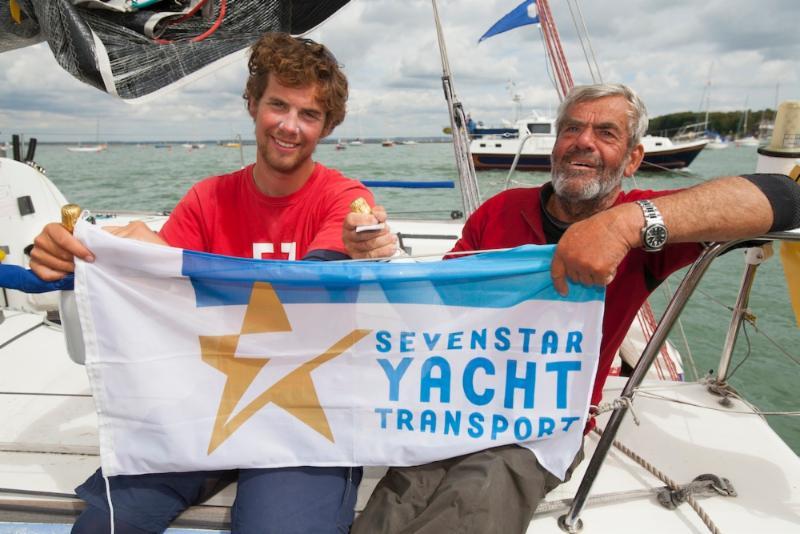 Heiner Eilers and Werner Landwehr on board Figaro II, Dessert D'Alcyone - the final boat to complete the Sevenstar Round Britain and Ireland Race - photo © Patrick Eden / RORC