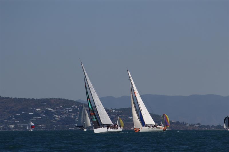 Darryl Hodgkinson's Victoire keeps Peter Jones's Spirit of Mateship as bay on the final day of SeaLink Magnetic Island Race Week photo copyright Tracey Johnstone taken at Townsville Yacht Club and featuring the IRC class