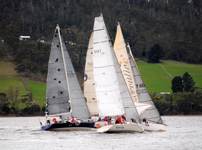 Racing in the 2013 Cock of the Huon photo copyright Peter Campbell taken at Derwent Sailing Squadron and featuring the IRC class