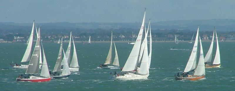 Some of the racers after the start of the Bart's Bash event at the Island Sailing Club - photo © Chris Thomas