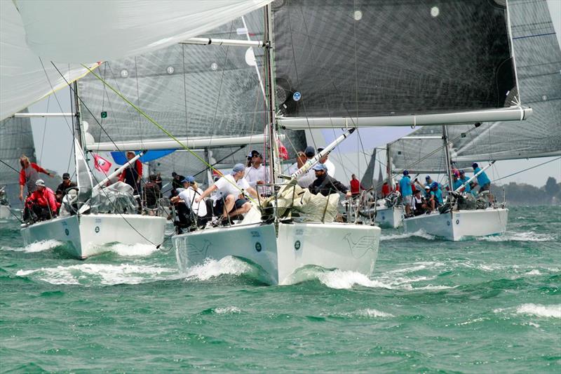 Phoenix leading 3rd overall Chutzpah (left) and Sierra Chainsaw on day 4 of the Festival of Sails - photo © Teri Dodds