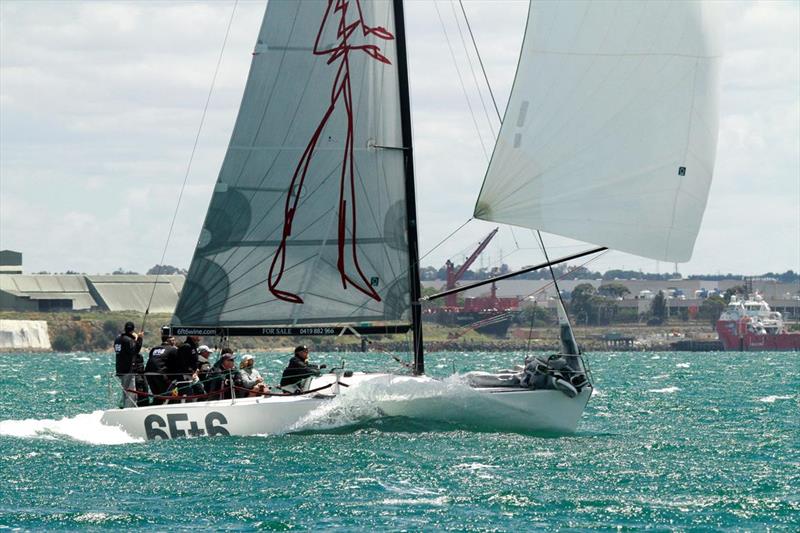 Performance Racing winner SixFootSix Larriken2 skippered by Darren Pickering on day 5 of the Festival of Sails photo copyright Teri Dodds taken at Royal Geelong Yacht Club and featuring the IRC class