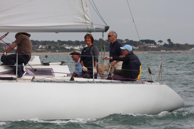 Ian Bowker (blue cap) and his crew racing High Hopes photo copyright ISC taken at  and featuring the IRC class