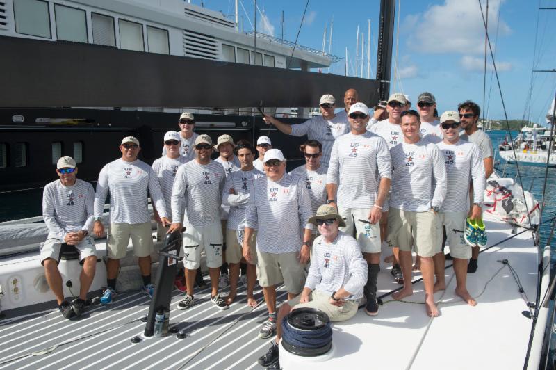 Bella Mente Racing Team before the start of the the 2015 RORC Caribbean 600 photo copyright RORC / Ted Martin/Photofantasy Antigua / photofantasy.zenfolio.com taken at Antigua Yacht Club and featuring the IRC class