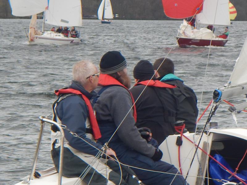 A blustery day during the Windermere Winter Series photo copyright David Watkins taken at Windermere Cruising Association and featuring the IRC class