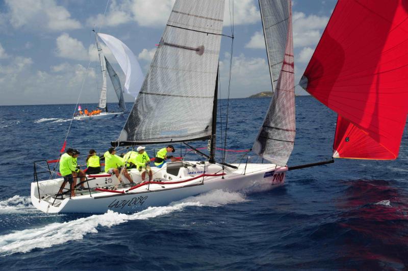 A superb day for the Melges 32s. Sergio Sagramoso's Puerto Rican Lazy Dog on day 2 of the BVI Spring Regatta - photo © Todd VanSickle / BVI Spring Regatta