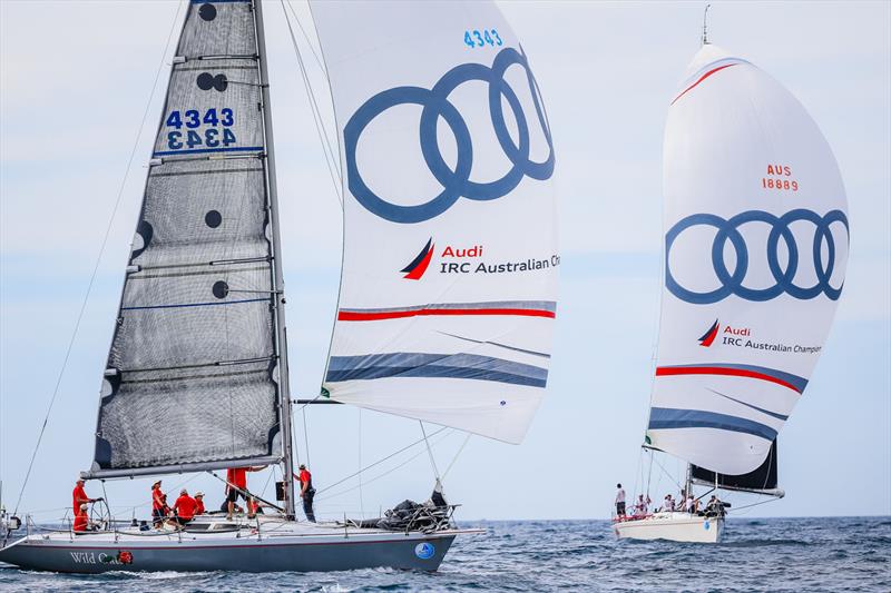 Wild Oats (left) and Nine Dragons on day 5 at Sail Port Stephens - photo © Craig Greenhill / Saltwater Images