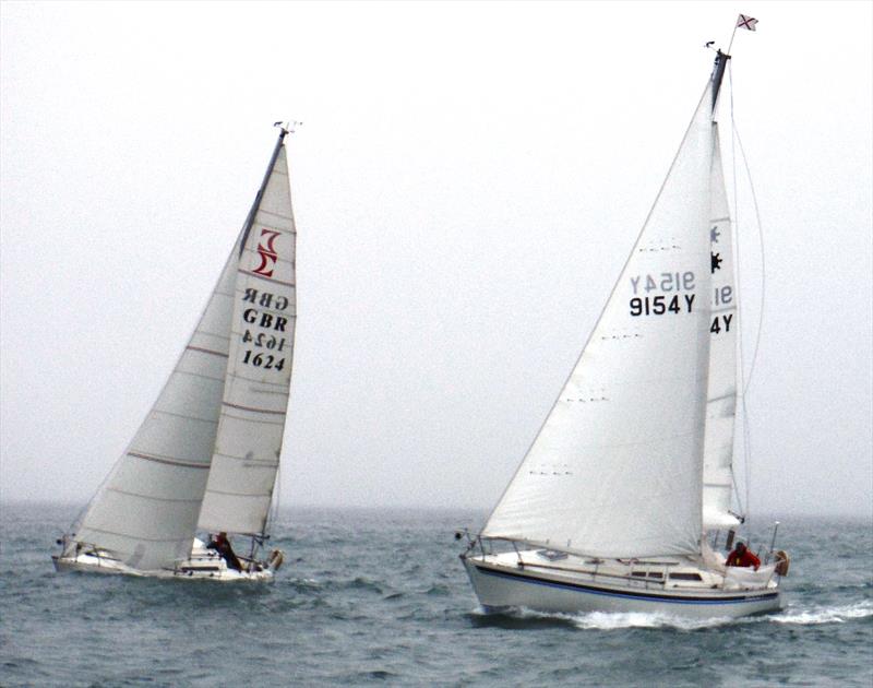 Warrior and Fillipene during the RCIYC Glenham Trophy photo copyright Bill Harris taken at Royal Channel Islands Yacht Club and featuring the IRC class