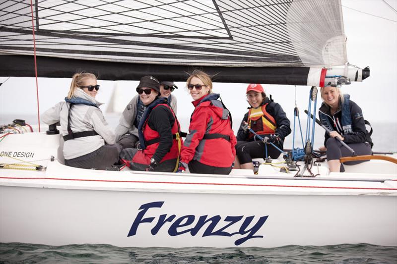 The crew of Frenzy during the Brighton Ladies Skippers Series photo copyright Steb Fisher taken at Royal Brighton Yacht Club and featuring the IRC class