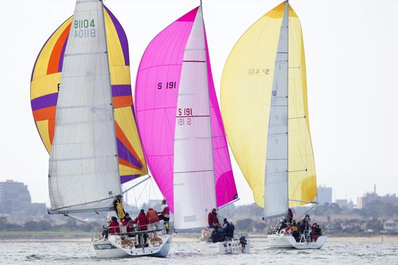 Light air downwind during the Brighton Ladies Skippers Series - photo © Steb Fisher