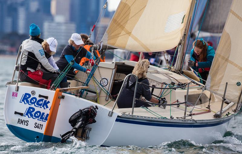 Rock n Roll on day 1 of the Australian Women's Keelboat Regatta photo copyright Bruno Cocozza taken at Royal Melbourne Yacht Squadron and featuring the IRC class