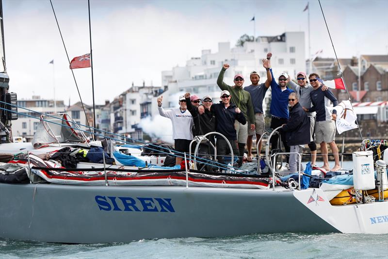 Siren finishes the Transatlantic Race 2015 photo copyright Paul Wyeth / www.pwpictures.com taken at Royal Yacht Squadron and featuring the IRC class