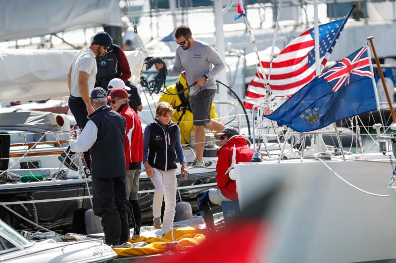 Plenty of activity on the dockside on day 1 of the RYS Bicentenary International Regatta photo copyright Paul Wyeth / www.pwpictures.com taken at Royal Yacht Squadron and featuring the IRC class