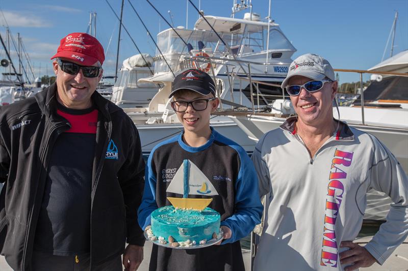 Zack Austin's suprise birthday cake ahead of the Brisbane to Keppel Tropical Yacht Race photo copyright Luke Van der Kamp / VDK Imaging taken at Royal Queensland Yacht Squadron and featuring the IRC class