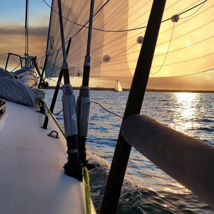 Sunset during the 9th Brisbane to Keppel Yacht Race photo copyright James MacDonald taken at Royal Queensland Yacht Squadron and featuring the IRC class