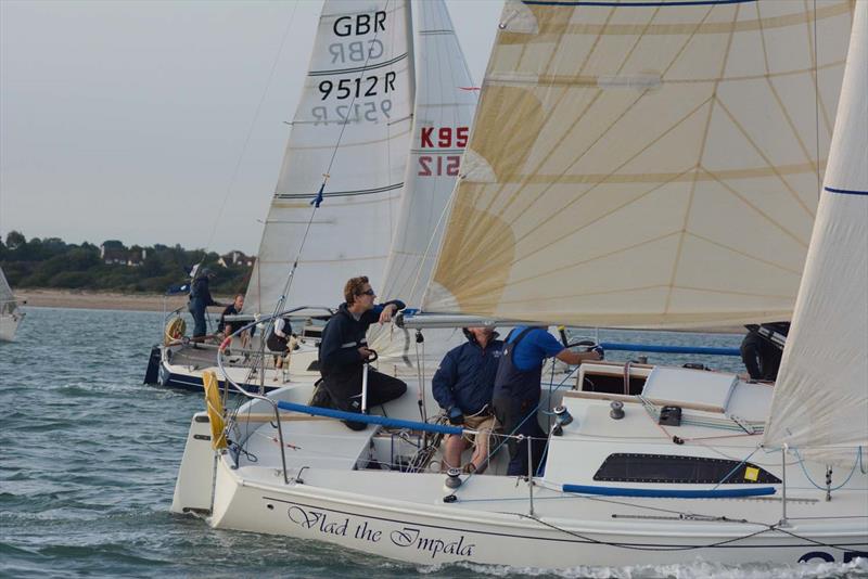 The Cowes Week pursuit race during Hamble River Wednesday Night Series - photo © Trevor Pountain