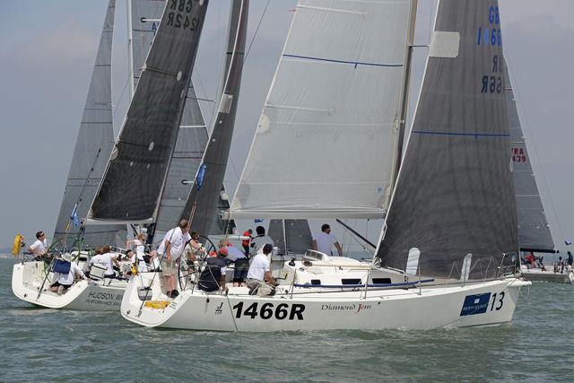 Diamond Jen during the 2014 Commodores' Cup photo copyright Rick Tomlinson / www.rick-tomlinson.com taken at Royal Ocean Racing Club and featuring the IRC class