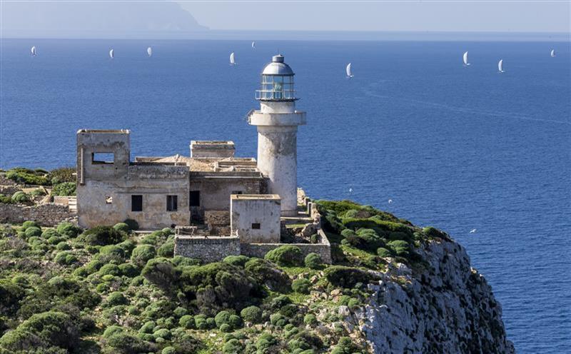 Fleet passing Levanzo Island on day 4 of the Rolex Middle Sea Race - photo © Rolex / Carlo Borlenghi