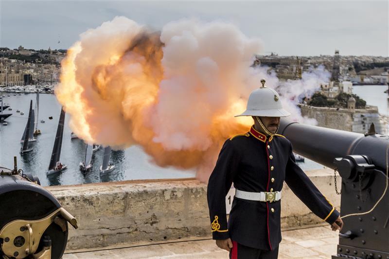 The Saluting Battery cannons mark the start of the Rolex Middle Sea Race photo copyright Rolex / Carlo Borlenghi taken at Royal Malta Yacht Club and featuring the IRC class