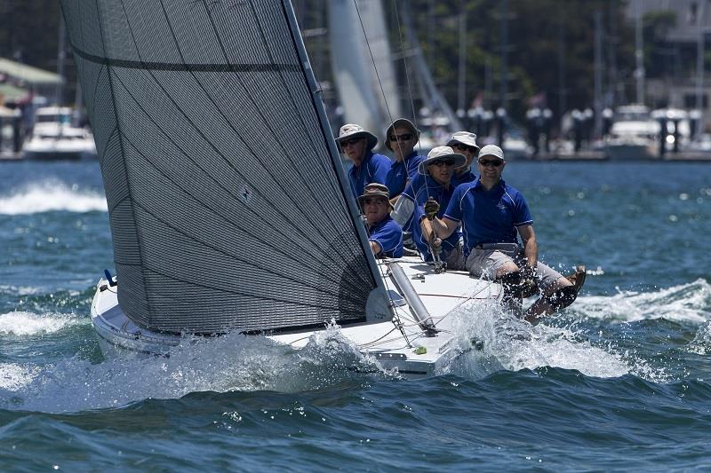 Contentious is the boat name - but they are a happy lot aboard photo copyright Andrea Francolini / MHYC taken at Middle Harbour Yacht Club and featuring the IRC class