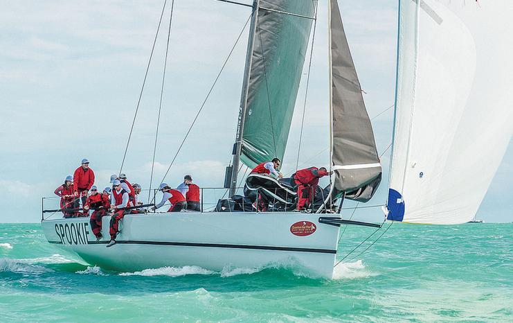 Spookie had a great day to take the lead in IRC 1 on day 3 of Quantum Key West Race Week 2016 photo copyright Sara Proctor / Quantum Key West taken at Storm Trysail Club and featuring the IRC class