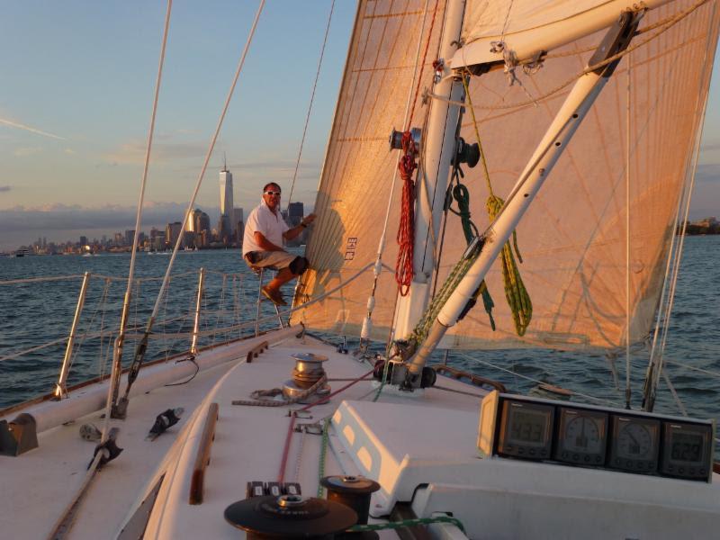 `New York, 10th July 2015. The night before I crossed the pond.` Andrew Pascoots on board Monotombi photo copyright Andrew Pascoots taken at  and featuring the IRC class