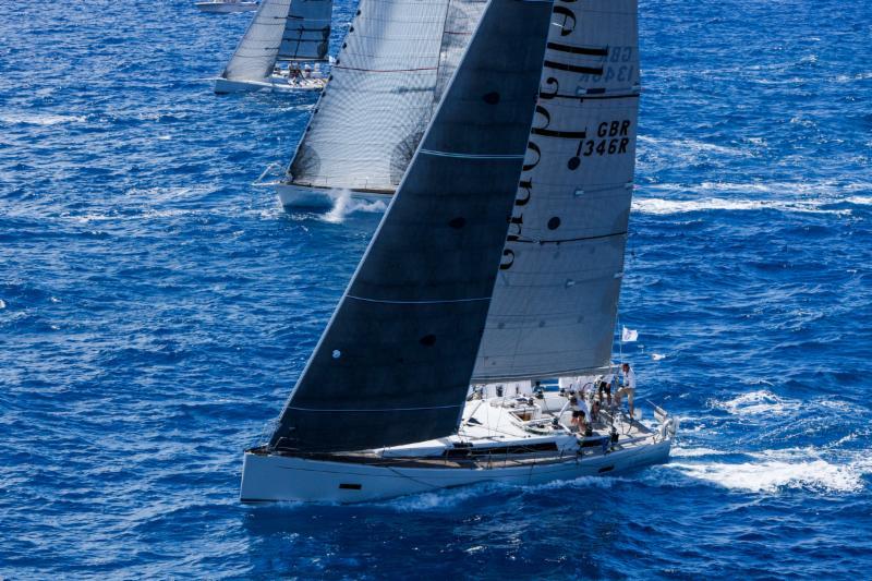 Grand Soleil 46, Belladonna, skippered by RORC Admiral Andrew McIrvine with RORC Commodore, Michael Boyd as navigator leads IRC One in the RORC Caribbean 600 - photo © RORC / Tim Wright