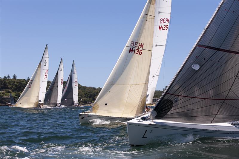 Adams 10s get off the start on day 2 of the Sydney Harbour Regatta photo copyright Andrea Francolini taken at Middle Harbour Yacht Club and featuring the IRC class