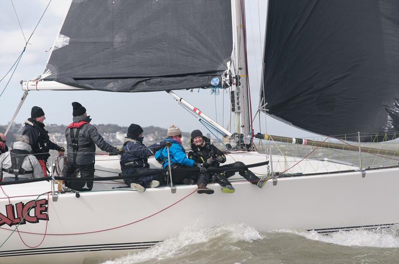 Malice on day 4 of the Helly Hansen Warsash Spring Series photo copyright Iain McLuckie taken at Warsash Sailing Club and featuring the IRC class
