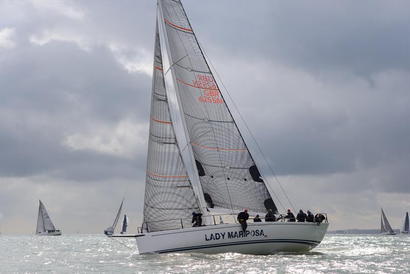 Lady Mariposa in IRC1 on day 5 of the Helly Hansen Warsash Spring Series photo copyright Iain McLuckie taken at Warsash Sailing Club and featuring the IRC class