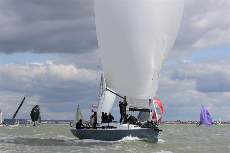 Salvo in IRC2 on day 5 of the Helly Hansen Warsash Spring Series photo copyright Iain McLuckie taken at Warsash Sailing Club and featuring the IRC class
