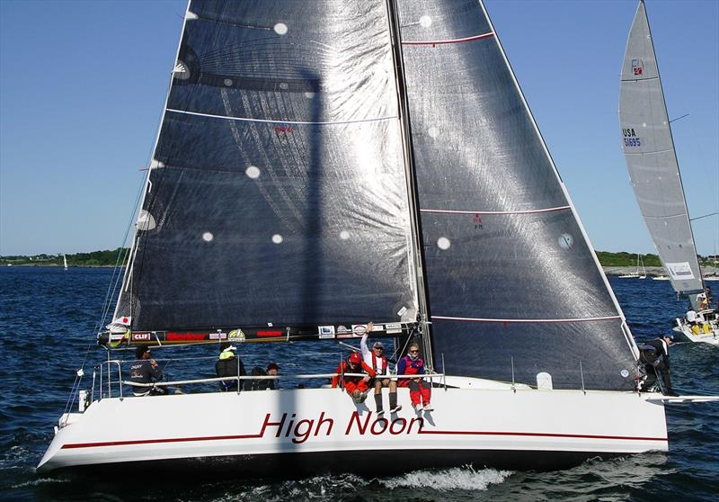High Noon, a Tripp 41 sailed by a youth team from American YC is the smallest of the front runners in the Newport Bermuda Race photo copyright John Rousmaniere taken at Royal Bermuda Yacht Club and featuring the IRC class