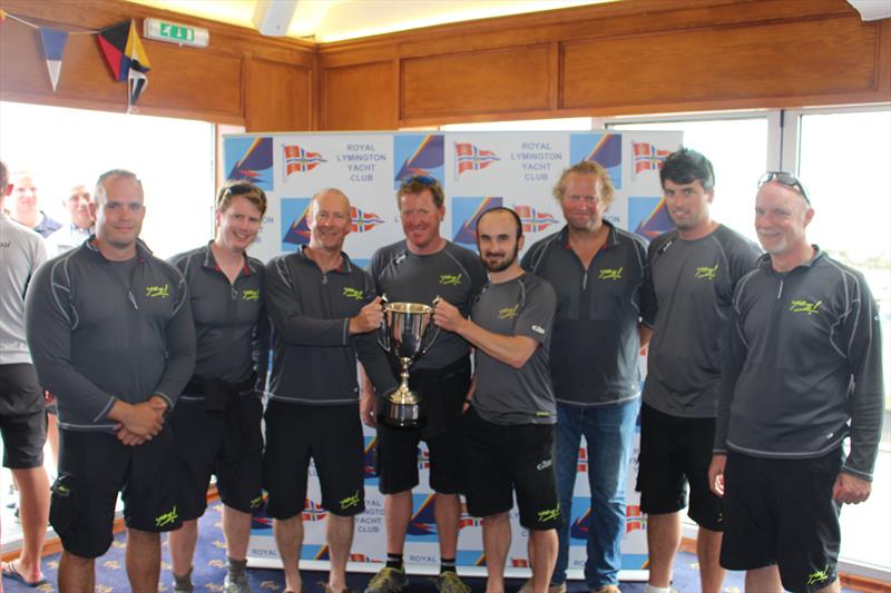 The winning crew on Yes! at the Royal Lymington Cup photo copyright RLYC taken at Royal Lymington Yacht Club and featuring the IRC class