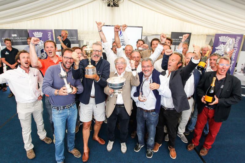 France Blue celebrate victory in the Brewin Dolphin Commodores' Cup - photo © RORC / Paul Wyeth