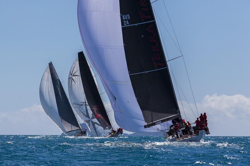 Alive, Team Beau Geste and Terra Firma on day 1 of Airlie Beach Race Week photo copyright Andrea Francolini taken at Whitsunday Sailing Club and featuring the IRC class
