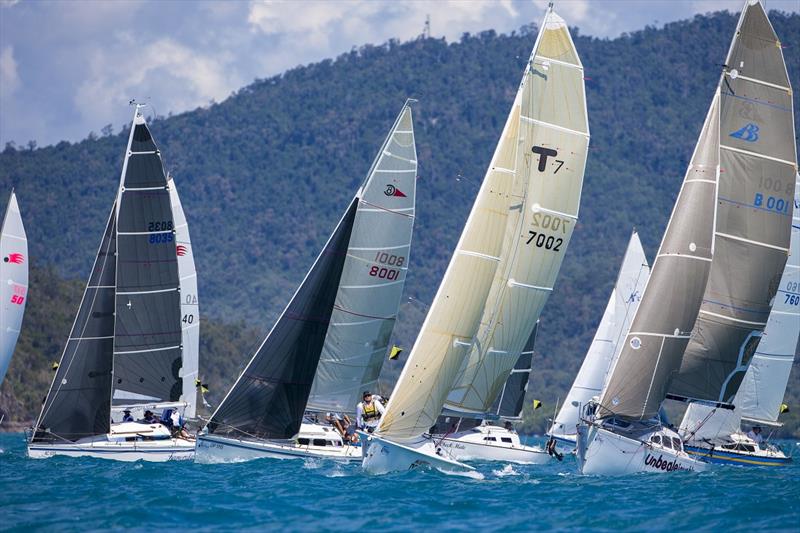 Trailer Boat start on day 2 of Airlie Beach Race Week photo copyright Andrea Francolini taken at Whitsunday Sailing Club and featuring the IRC class