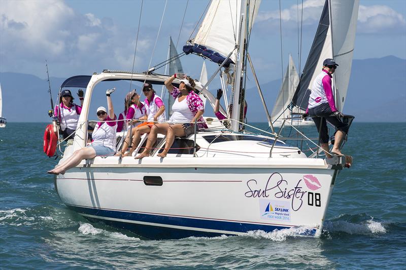 The Soul Sisters let rip on day 1 at SeaLink Magnetic Island Race Week 2016 photo copyright Andrea Francolini taken at Townsville Yacht Club and featuring the IRC class