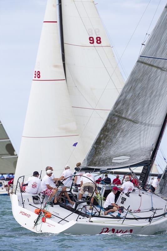 Zoe and Ponyo cross tacking on day 2 at SeaLink Magnetic Island Race Week 2016 photo copyright Andrea Francolini taken at Townsville Yacht Club and featuring the IRC class