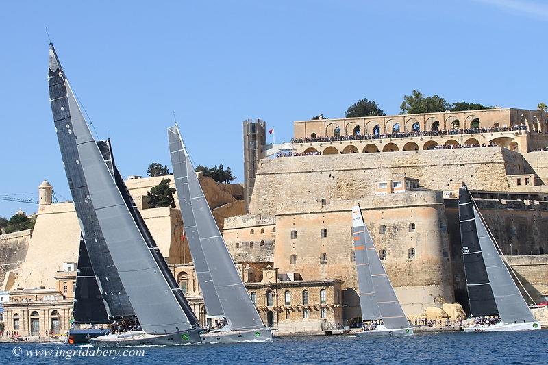 The Rolex Middle Sea Race 2016 starts photo copyright Ingrid Abery / www.ingridabery.com taken at Royal Malta Yacht Club and featuring the IRC class