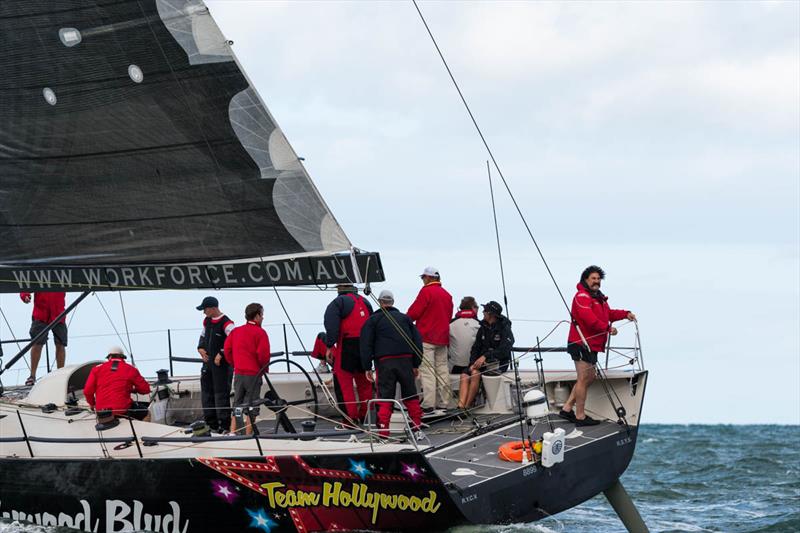 Hollywood Boulevard with Dipper (far right) during the Melbourne to Geelong Passage Race photo copyright LaFoto taken at Royal Geelong Yacht Club and featuring the IRC class