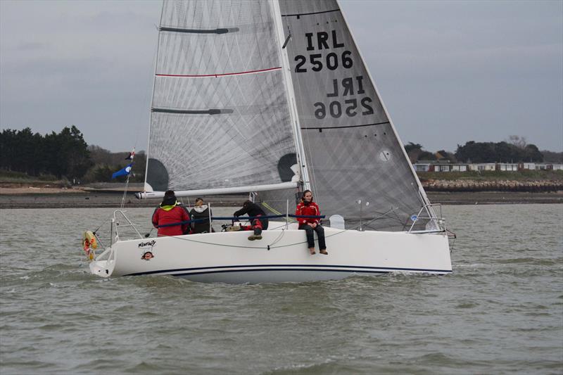M'Enfin on day 1 of the Hamble River Early Bird Series photo copyright Trevor Pountain taken at Hamble River Sailing Club and featuring the IRC class
