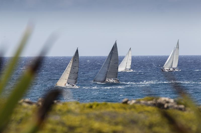 The Peters & May Round Antigua Race started off Fort Charlotte, Antigua and is an optional race, scored separately from the full week's racing and provides crews with an opportunity to tour Antigua's stunning coastline - photo © Paul Wyeth / www.pwpictures.com