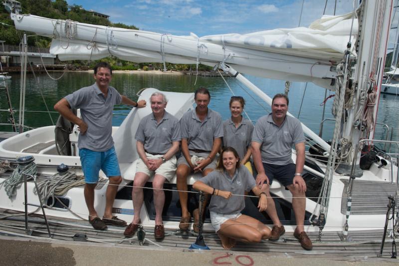 RYS member, Andrew Eddy's Team Gaia before the start in Antigua of the Antigua Bermuda Race photo copyright Ted Martin taken at Royal Bermuda Yacht Club and featuring the IRC class