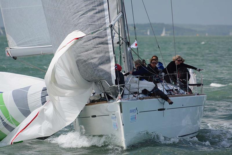 Merlin at the Dubarry Women's Open Keelboat Championship 2017 photo copyright Trevor Pountain taken at Hamble River Sailing Club and featuring the IRC class